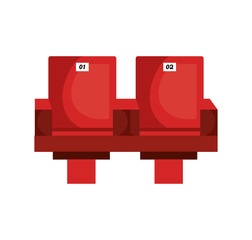Movie theater chairs icon vector illustration design