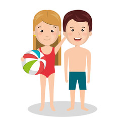 family members on vacations vector illustration design