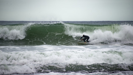 Surfer Surfing Wave