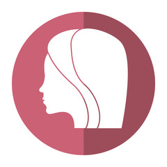 women day profile girl icon shadow vector illustration eps 10