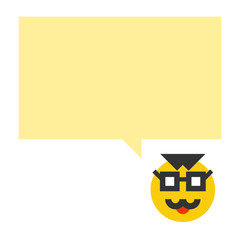 Smile face with Speech Bubble