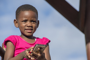 Young Girl with Mobile Phone