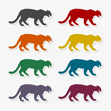 Panther, Cat icon design - Illustration