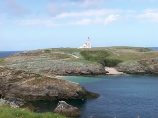 The lighthouse of the tip of the foals to french island called  beautiful-island-in-sea
