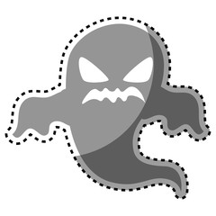 halloween ghost isolated icon vector illustration design