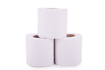 toilet paper on a white background