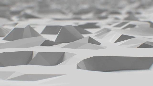 Beautiful Flight over Abstract Macro Surface with DOF. Science and Technology Concept. Looped 3d Animation in 4k, Ultra HD, 3840x2160.