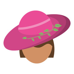 women day face woman pink hat vector illustration eps 10