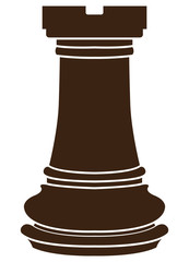 Isolated rook piece on a white background, Vector illustration