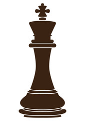 Isolated king piece on a white background, Vector illustration