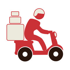 delivery worker service icon vector illustration design
