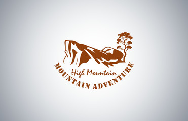 high mountain vector logo