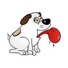 cute dog isolated icon vector illustration design