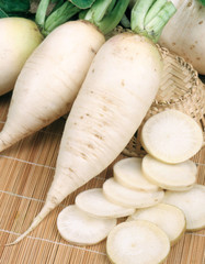 Fresh Daikon radish