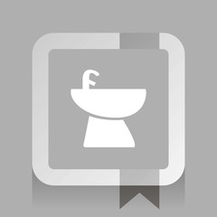 bidet. white icon vector