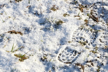 Fußspuren im Schnee