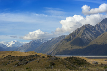 Obraz na płótnie Canvas Mount Cook & Southern Alps National Park New Zealand