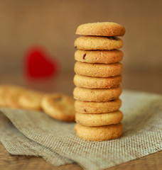 Natural orange cookies with cranberries.
