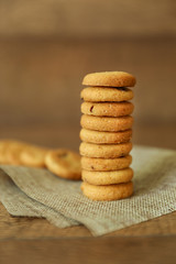 Natural orange cookies with cranberries.