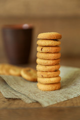 Natural orange cookies with cranberries.