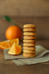 Natural orange cookies with cranberries.