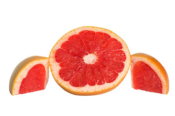 Fototapeta na wymiar Grapefruit on white background