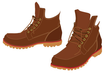 Men winter boots. Hiking boots.