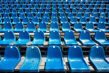 chairs on the stadium