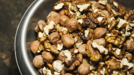 Raw nuts ready to eat