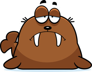Sad Cartoon Walrus