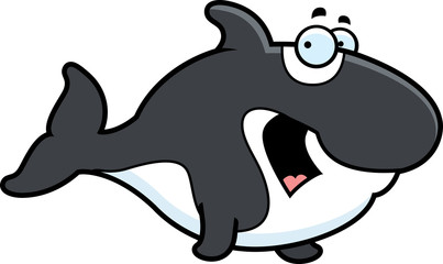Obraz premium Scared Cartoon Killer Whale