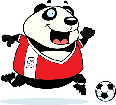 Cartoon Panda Soccer