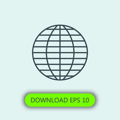 Globe icon vector