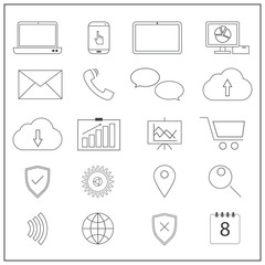 Computer network icons