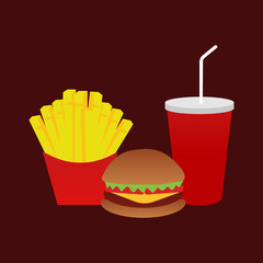 Vector illustration of fast food.