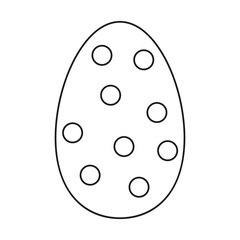 decorative egg easter polka dots thin line vector illustration eps 10