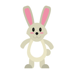 easter bunny cute standing vector illustration eps 10