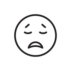 crying emoticon icon illustration