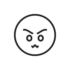 angry emoticon icon illustration