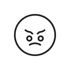 angry emoticon icon illustration