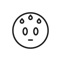 sweating emoticon icon illustration