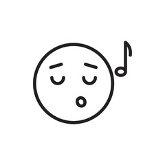 emoji listening music icon illustration