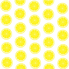 Vector illustration of lemon slices. Backdrop.