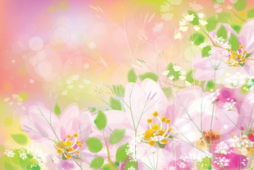 Vector spring floral background.