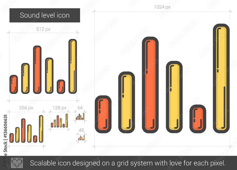 Canvas Prints sound level line icon.