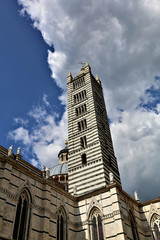 SIENA, ITALY - APRIL 07, 2014: Cattedrale di Santa Maria Assunta in the city center at sunny day