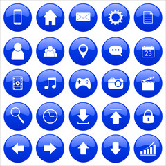 Icons set for application and website. Vector.