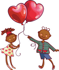 african boy and girl