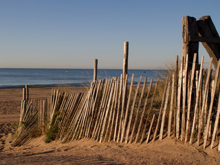 barrière sur la plage
