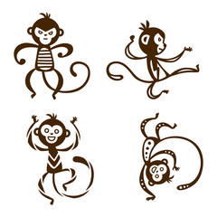 Monkey vector illustration.